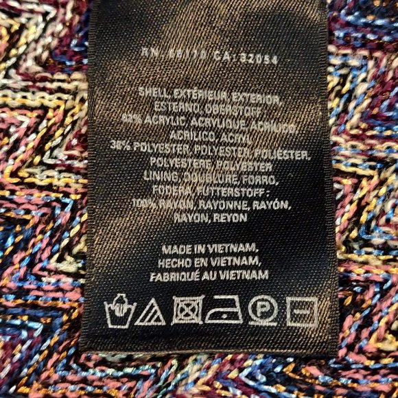 Maeve Womens Multicolor Westwater Chevron Drop Waist Slip Lined Knit Dress S - Picture 10 of 11